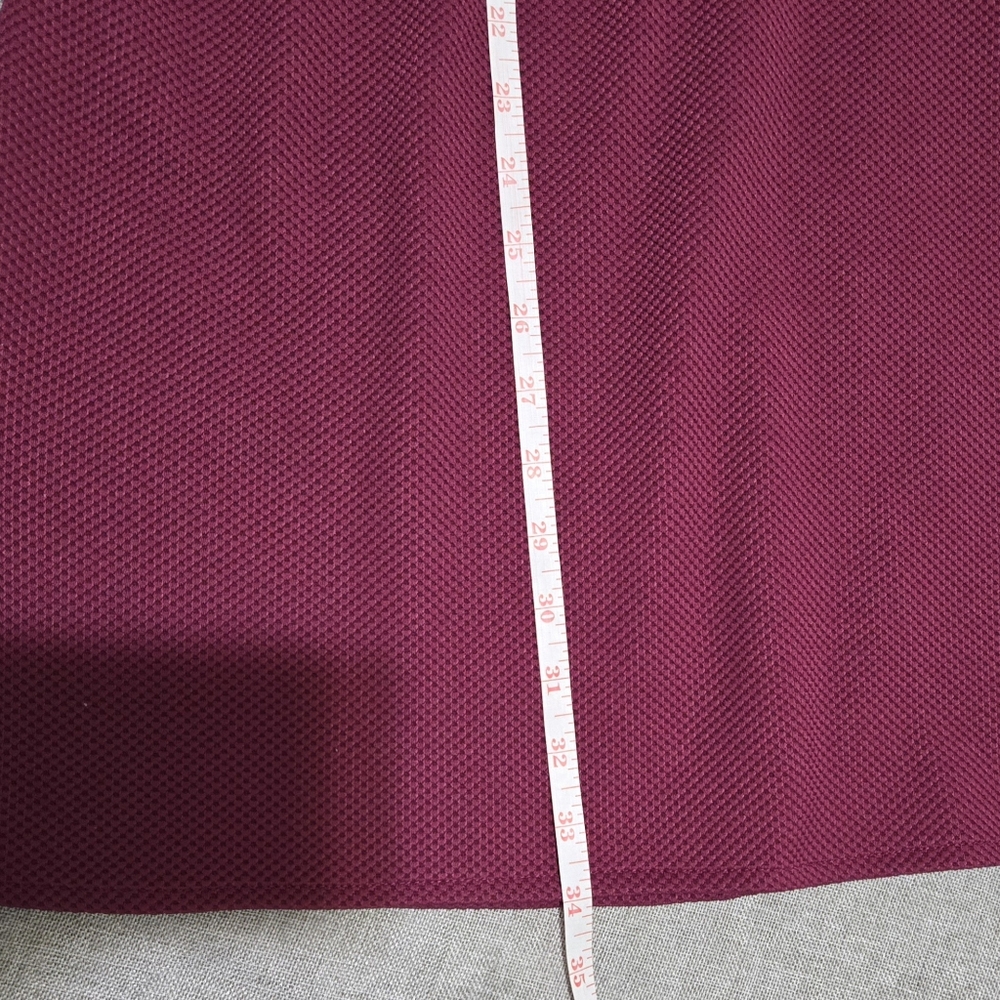 SHE + SKY Magenta Ruffle Short Sleeve V-Neck Dress Size Large - Picture 9 of 11